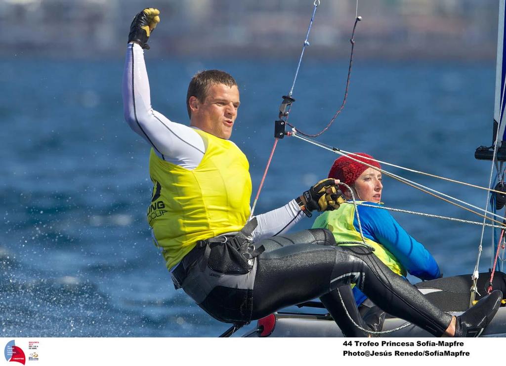 44 Trofeo Princesa Sofia Mapfre Medal Race, day 6 - Nacra 17  NED  NED-040  27  Mandy Mulder  Thijs Visse © Jesus Renedo / Sofia Mapfre http://www.sailingstock.com